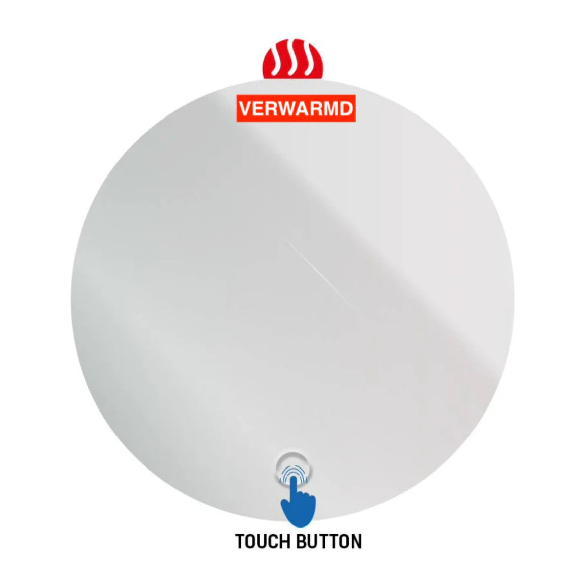 ALONI OMEGA RONDE LED-SPIEGEL MET VERWARMING (Ø120CM)