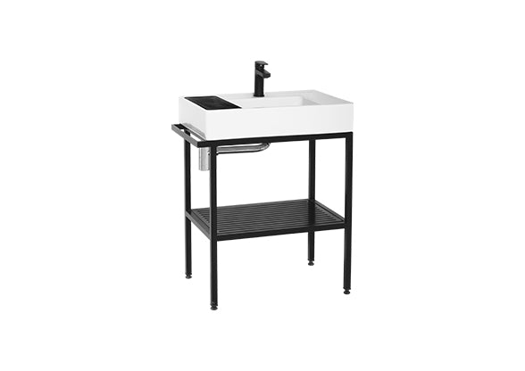 Creavit ARYA Wastafel Onderbouw (85 cm) - Zwart Metaal