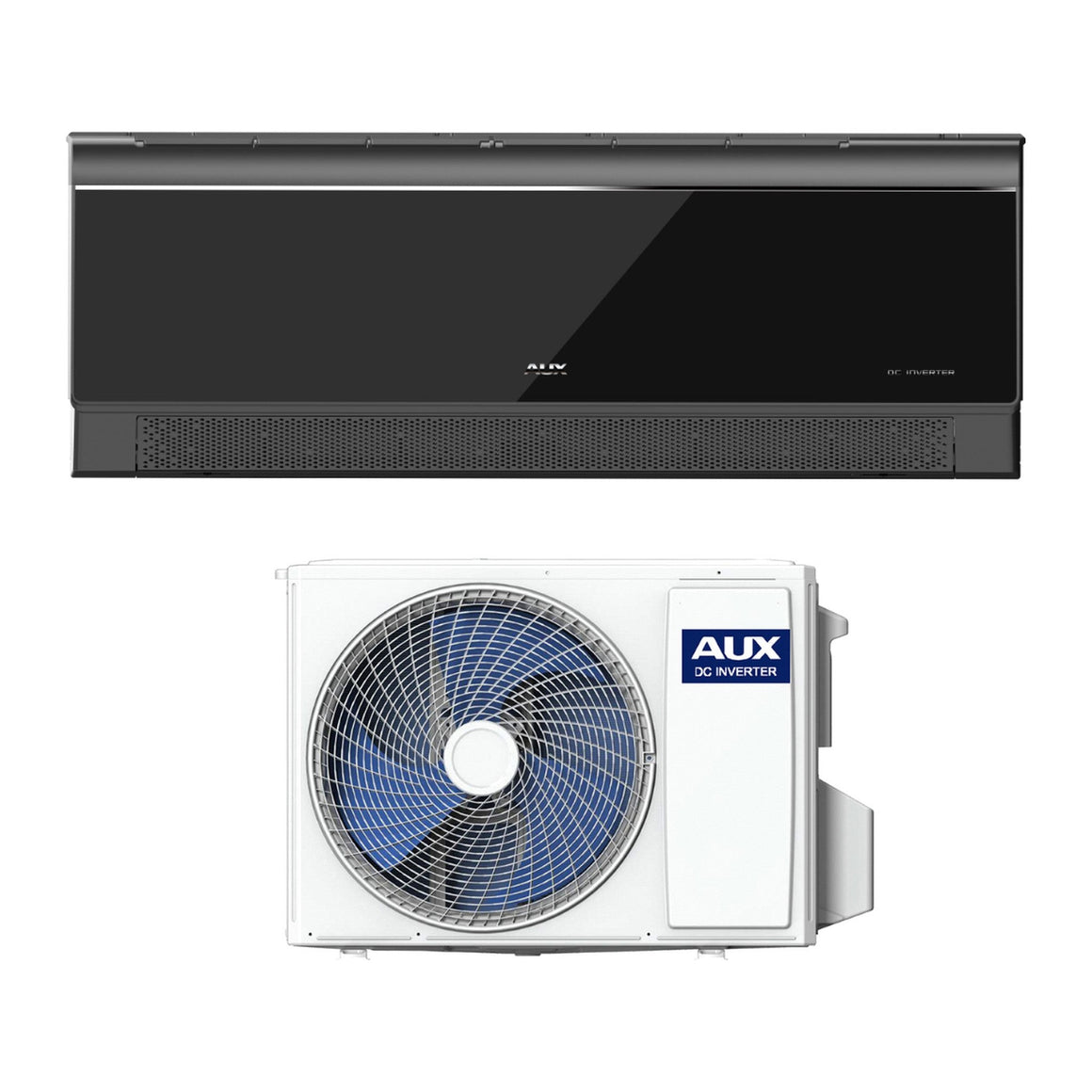 AUX Single Split Airco Totaalpakket – WiFi – R32 Glanzend zwart - productfoto