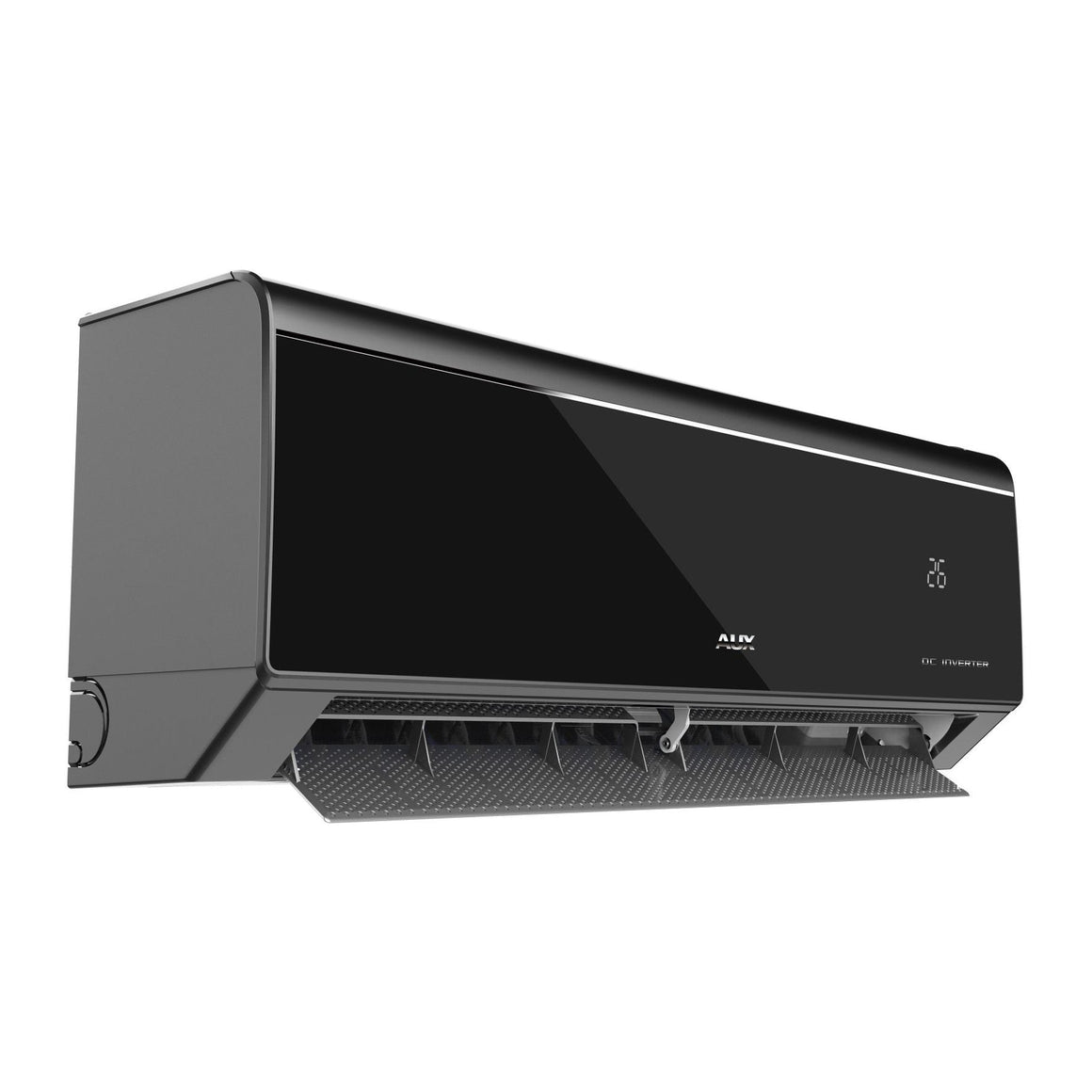 AUX Multi Split Airco Binnenunit WiFi – Glanzend zwart – productfoto open #kleur_glanzend-zwart