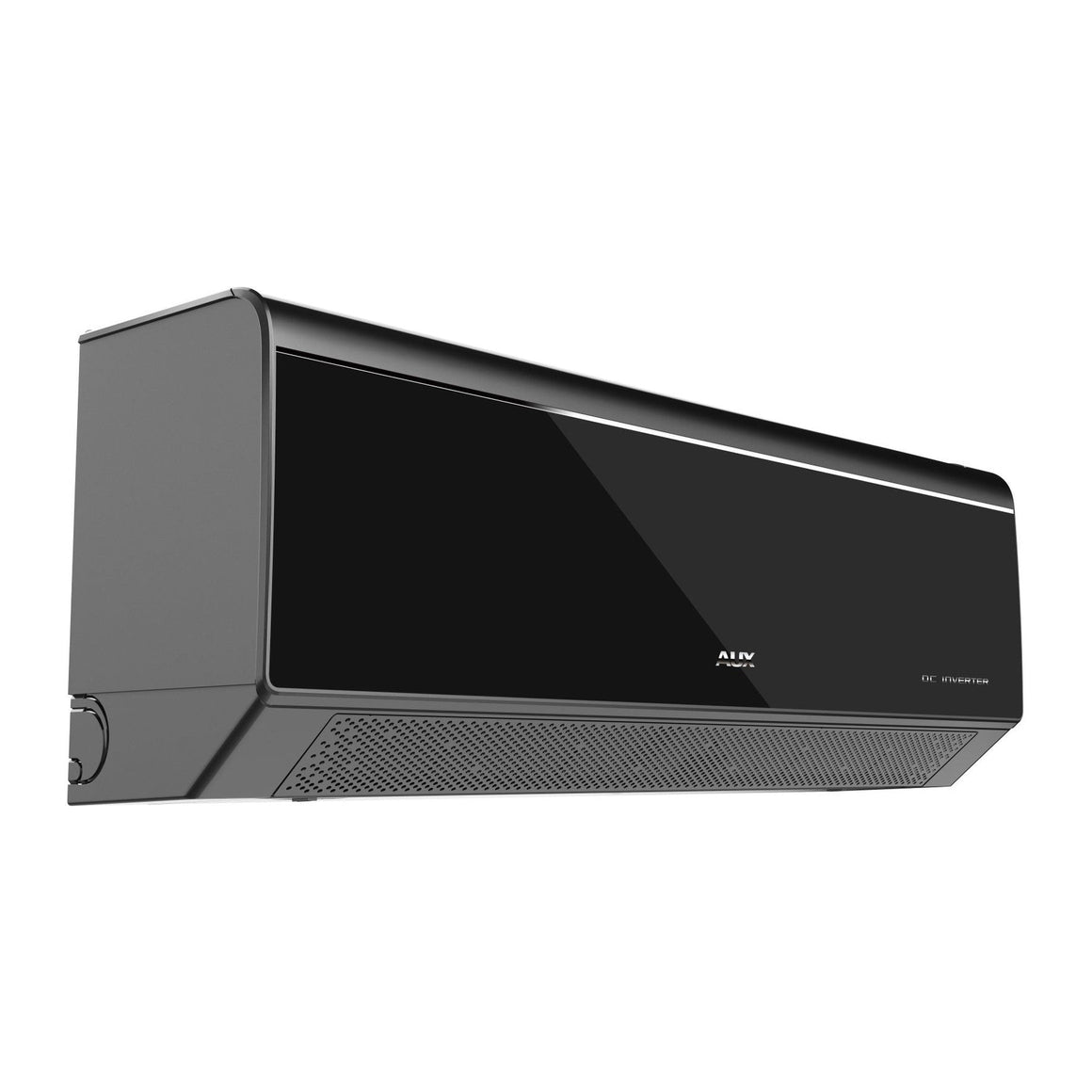 AUX Multi Split Airco Binnenunit WiFi – Glanzend zwart – productfoto schuin #kleur_glanzend-zwart