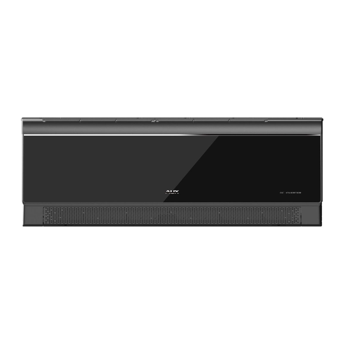 AUX Multi Split Airco Binnenunit WiFi – Glanzend zwart – productfoto vooraanzicht