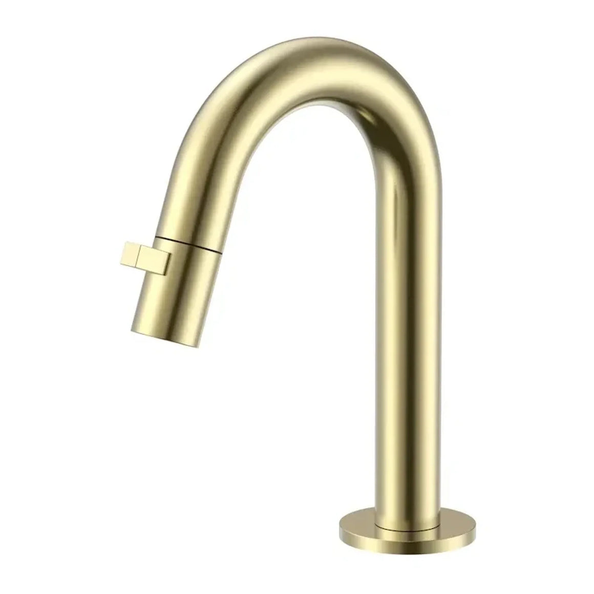 DutchLine Round Fonteinkraan 189mm – Geborsteld messing Goud