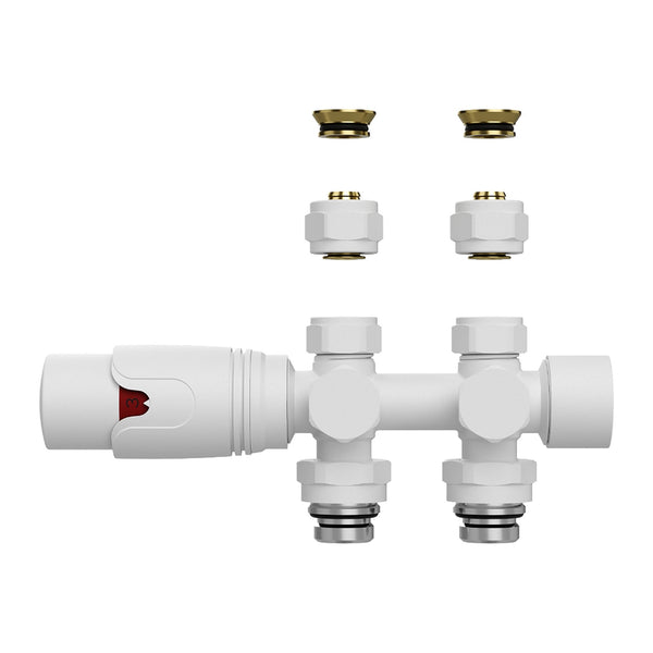 Belrad thermostatische middenaansluitkraan – Wit Mat