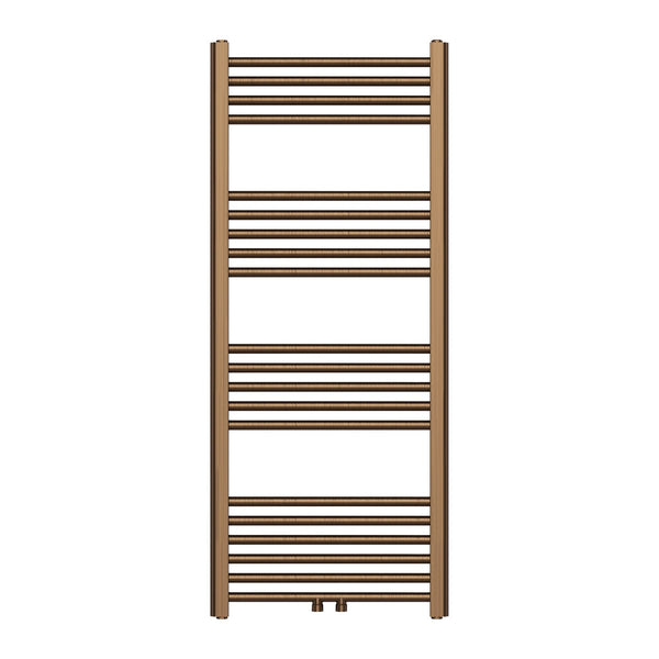 Belrad handdoekradiator – 1200 × 500 mm – 537 W – Bruin brons Geborsteld