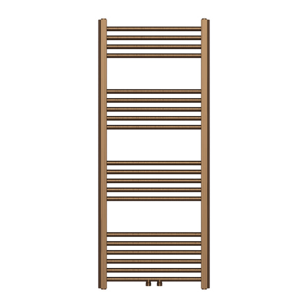 Belrad handdoekradiator – 1200 × 500 mm – 537 W – Bruin brons Geborsteld
