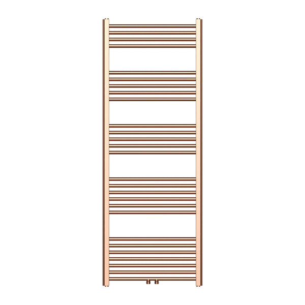 Belrad handdoekradiator – 1600 × 600 mm – 557 W – Koper Geborsteld