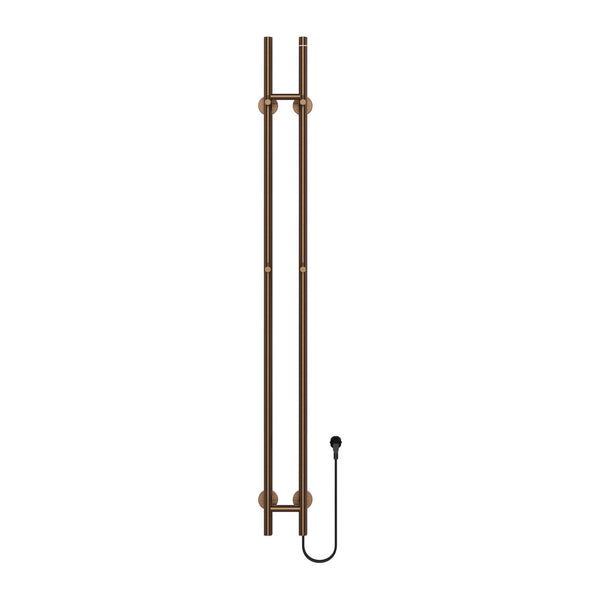 Belrad elektrische staafhanddoekdroger dubbel – 120 – Geborsteld bruin brons
