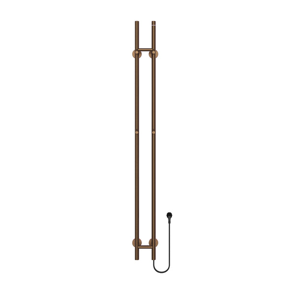 Belrad elektrische staafhanddoekdroger dubbel – 120 – Geborsteld bruin brons