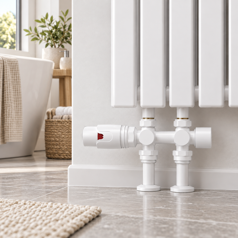 Belrad muur- en vloeraansluiting in een moderne badkamer – sfeerbeeld