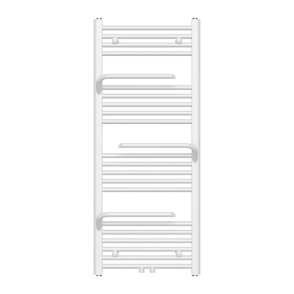 Belrad Handdoekradiator - met Handdoekhouder - Links-Rechts/Middenaansluiting - 1699 Watt - 1200 × 500 mm