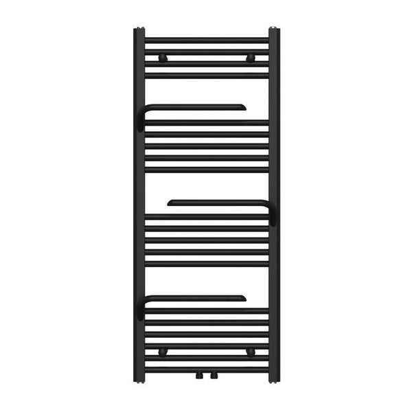 Belrad Handdoekradiator met Handdoekhouder – Mat Zwart