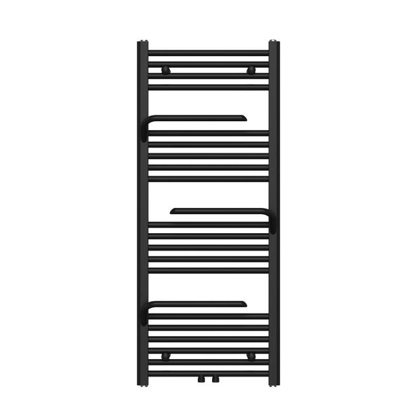 Belrad Handdoekradiator met Handdoekhouder – Mat Zwart