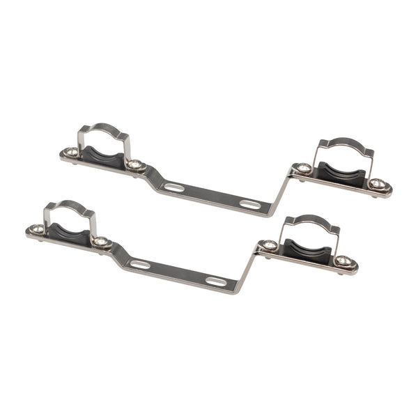 Belrad Dubbele Ophangbeugels voor Verdeler Messing Vernikkeld 1" 2STS/set