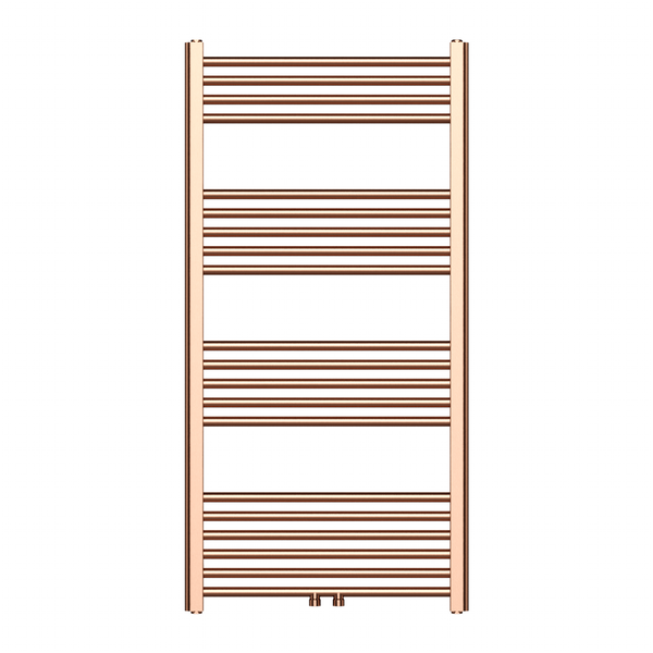 Belrad handdoekradiator – 1200 × 600 mm – 414 W – Koper Geborsteld