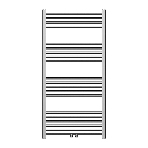 Belrad Badkamer Radiator Gunmetal Grijs – Middenaansluiting