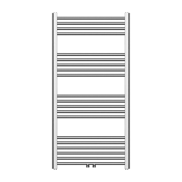 Belrad handdoekradiator – 1200 × 600 mm – 414 W – RVS Geborsteld
