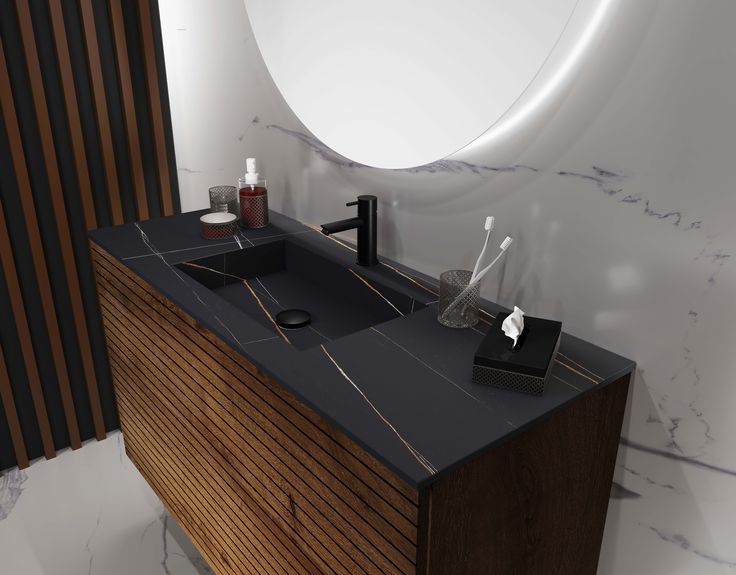 Wastafel quartz centr. m/2 krgtn INK
