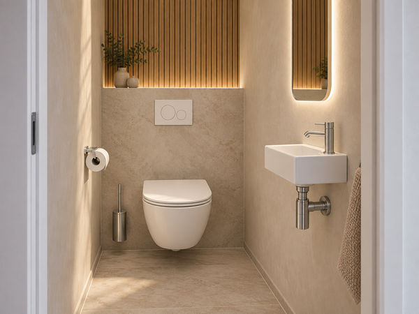 Complete Toiletruimte Zelf Samenstellen – Hangtoilet, Fontein, Spiegel & Accessoires