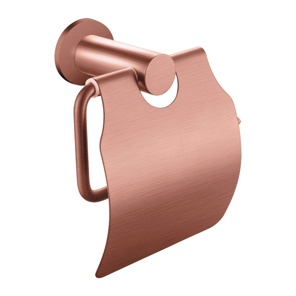 Porte-rouleau de papier toilette Aloni avec clapet - Cuivre brossé