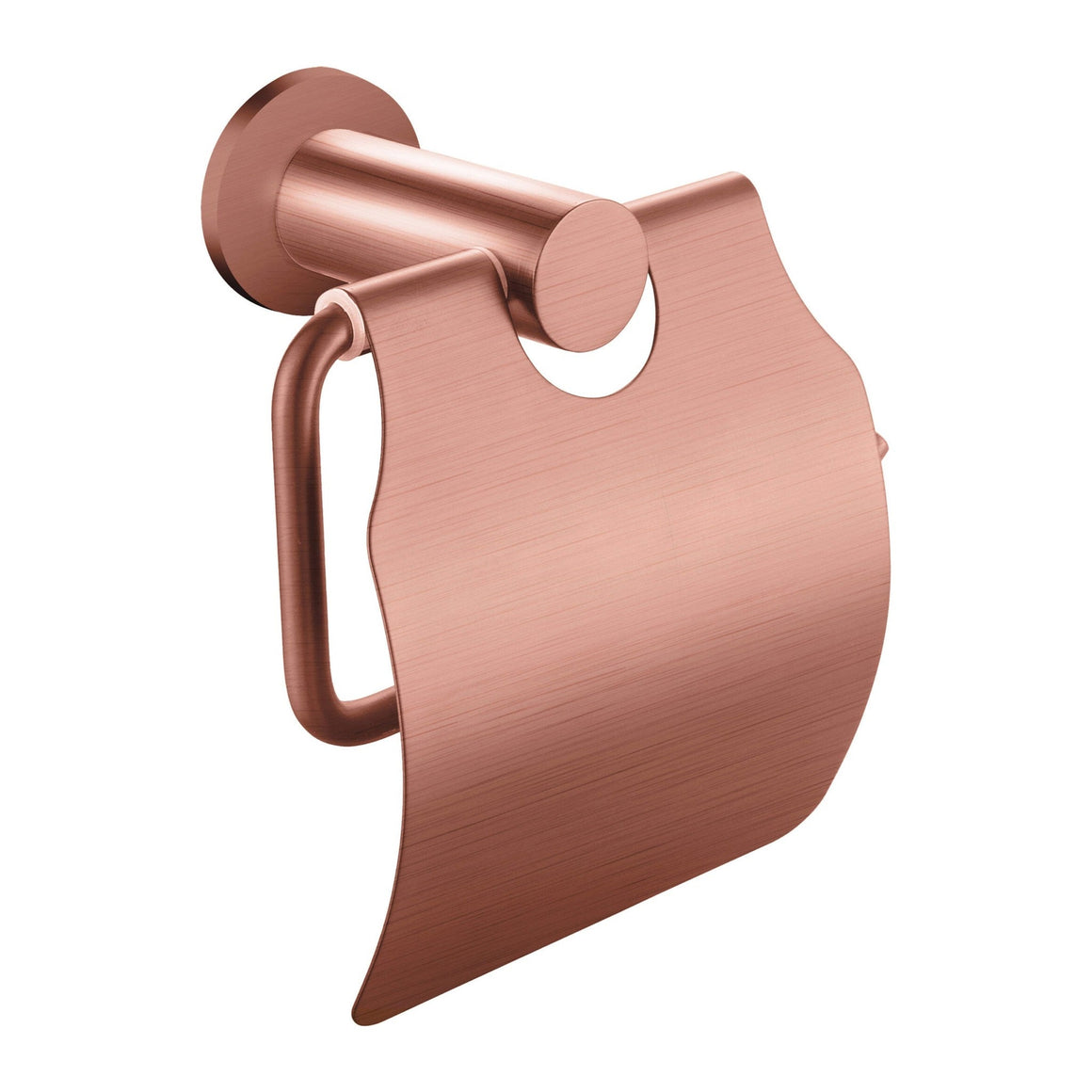 Aloni toiletrolhouder met klep - geborsteld Koper - productfoto