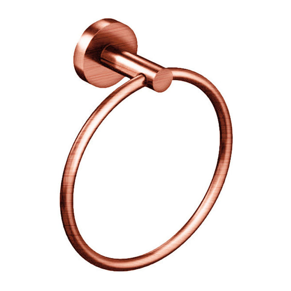 Aloni handdoekring 16 cm - geborsteld Koper