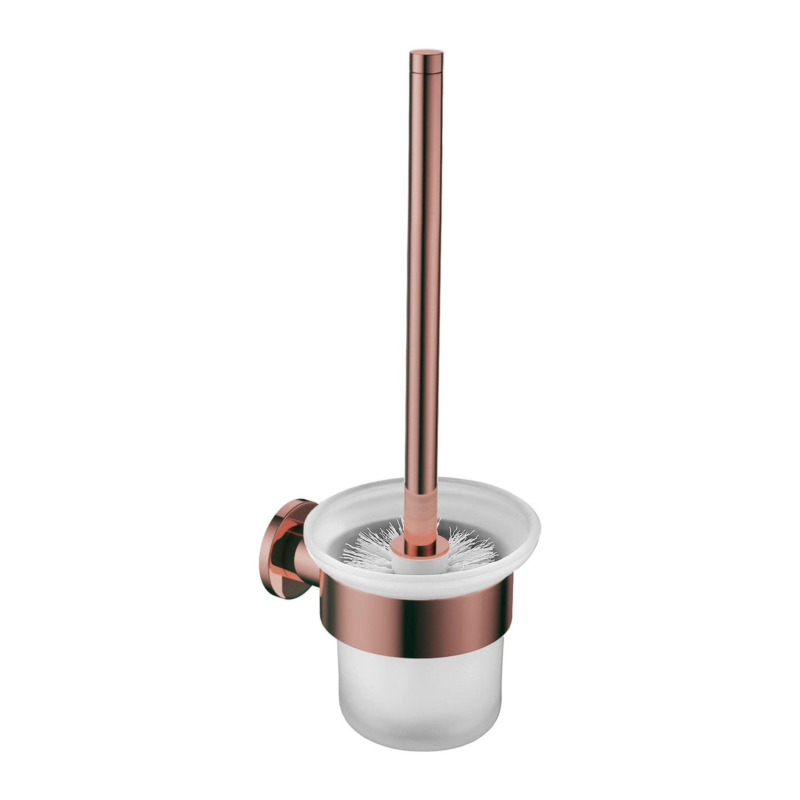Aloni Toiletborstel met houder - Glazen Pot - geborsteld Koper - productfoto