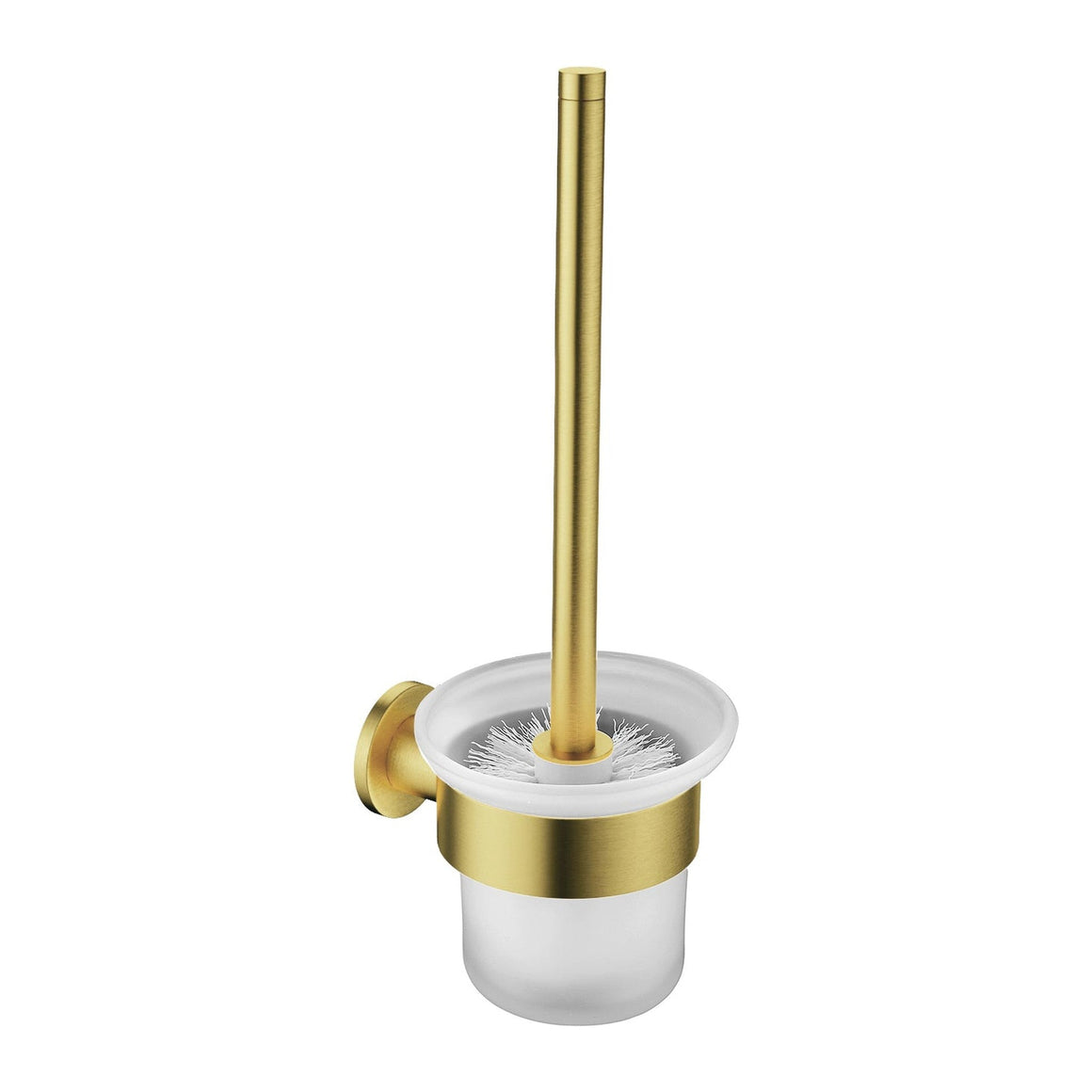 Aloni Toiletborstel met houder - Glazen Pot - geborsteld Goud - productfoto