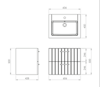 CREAVIT D10 WASTAFELKAST MET 2 LADEN 60,6 CM - WIT
