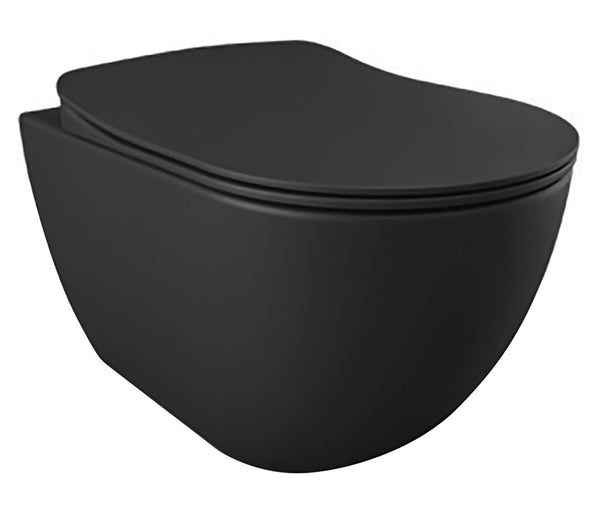 Creavit Design Ophang Wc Met Rvs Sproeier (Bidet), Mat Antraciet