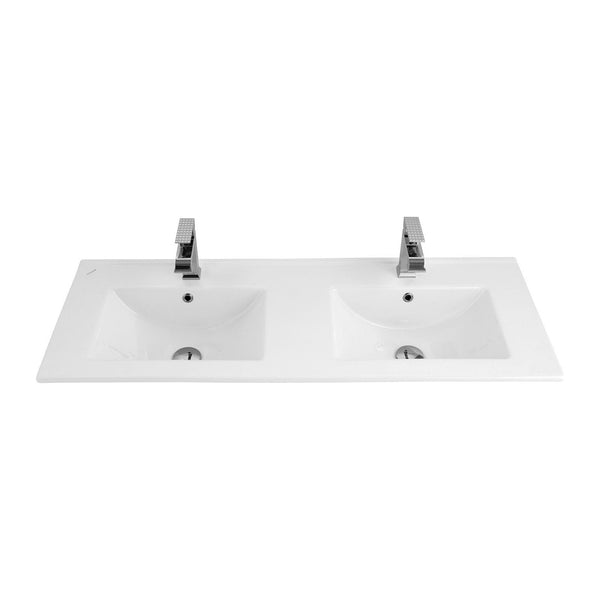 Creavit Keramische Wastafel Dubbel (46 × 120 cm) - Wit