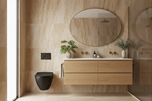Creavit Terra Hangtoilet – Houtskool Zwart Zonder Zitting