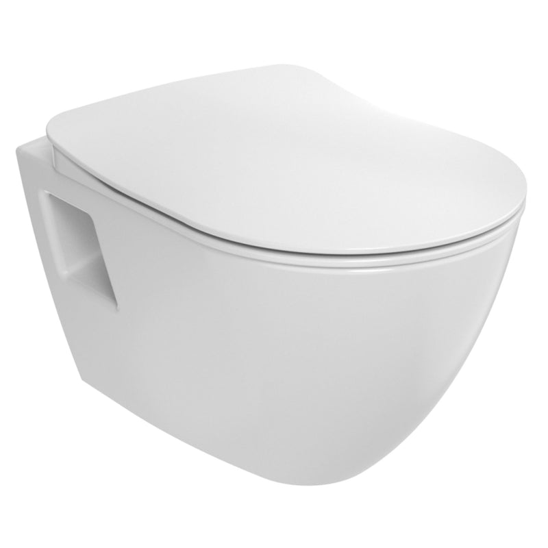 CREAVIT TERRA HANGTOILET  - ZONDER ZITTING - GLANZEND WIT