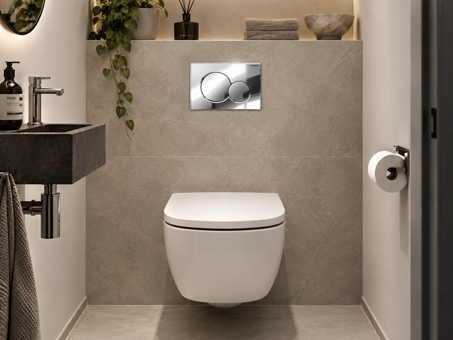Geberit Sigma01 bedieningsplaat - 2-toets spoeling - ronde knoppen