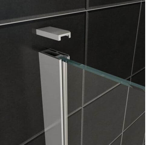 Wiesbaden douchecabine met draaideur en zijwand 140 cm 8 mm nano-coating chroom (verkrijgbaar in 5 maten)