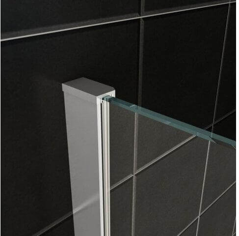 Wiesbaden douchecabine met draaideur en zijwand 140 cm 8 mm nano-coating chroom (verkrijgbaar in 5 maten)
