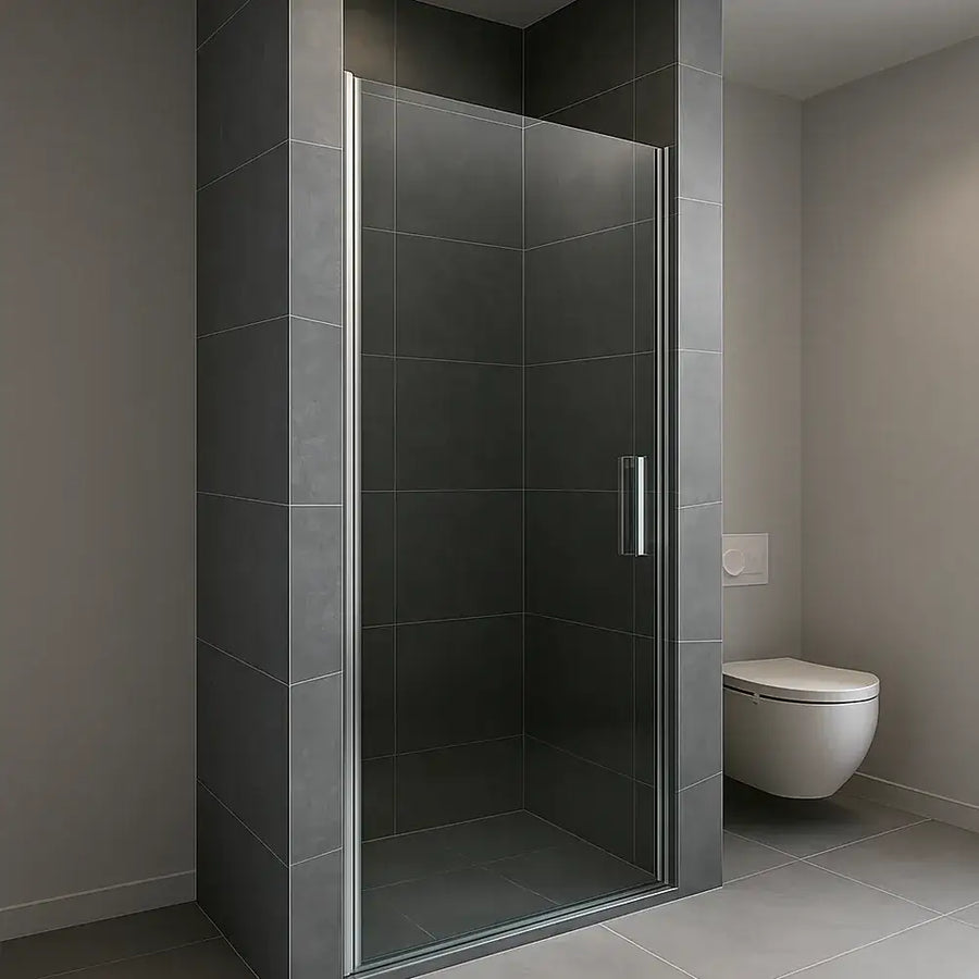 Wiesbaden Porte de douche Eco | Profil | Aluminium | Porte d'angle | Revêtement NANO | TOUTES TAILLES