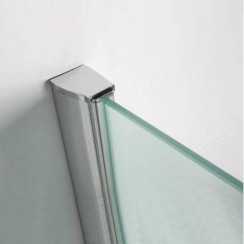 Douchewand met verticale stabilisatorstang Wiesbaden 50x200 cm 10 mm nano-coating