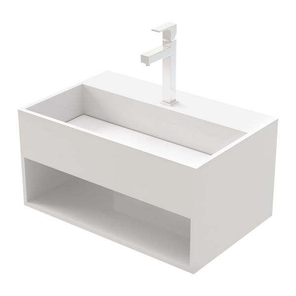 Aloni Solid Surface Wastafel – Onzichtbare Afvoer