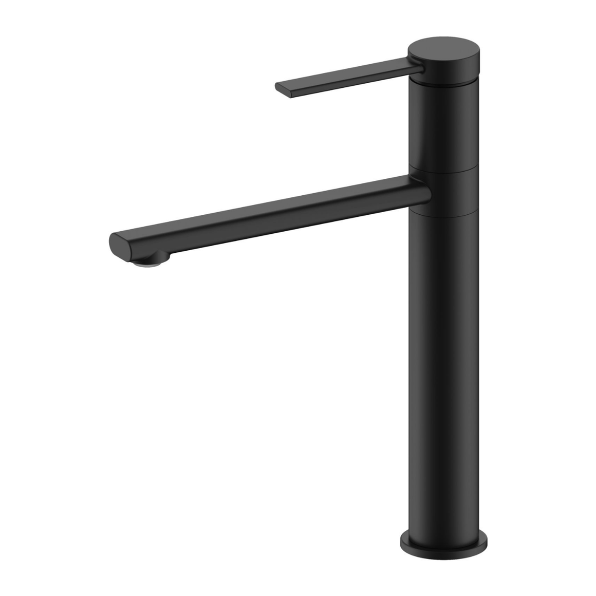 Aloni Edge wastafelmengkraan hoog Mat zwart productfoto