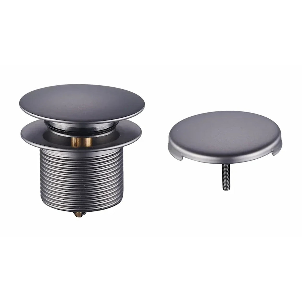 DutchLine Afvoerplug Met Overloop Voor Bad – Gunmetal
