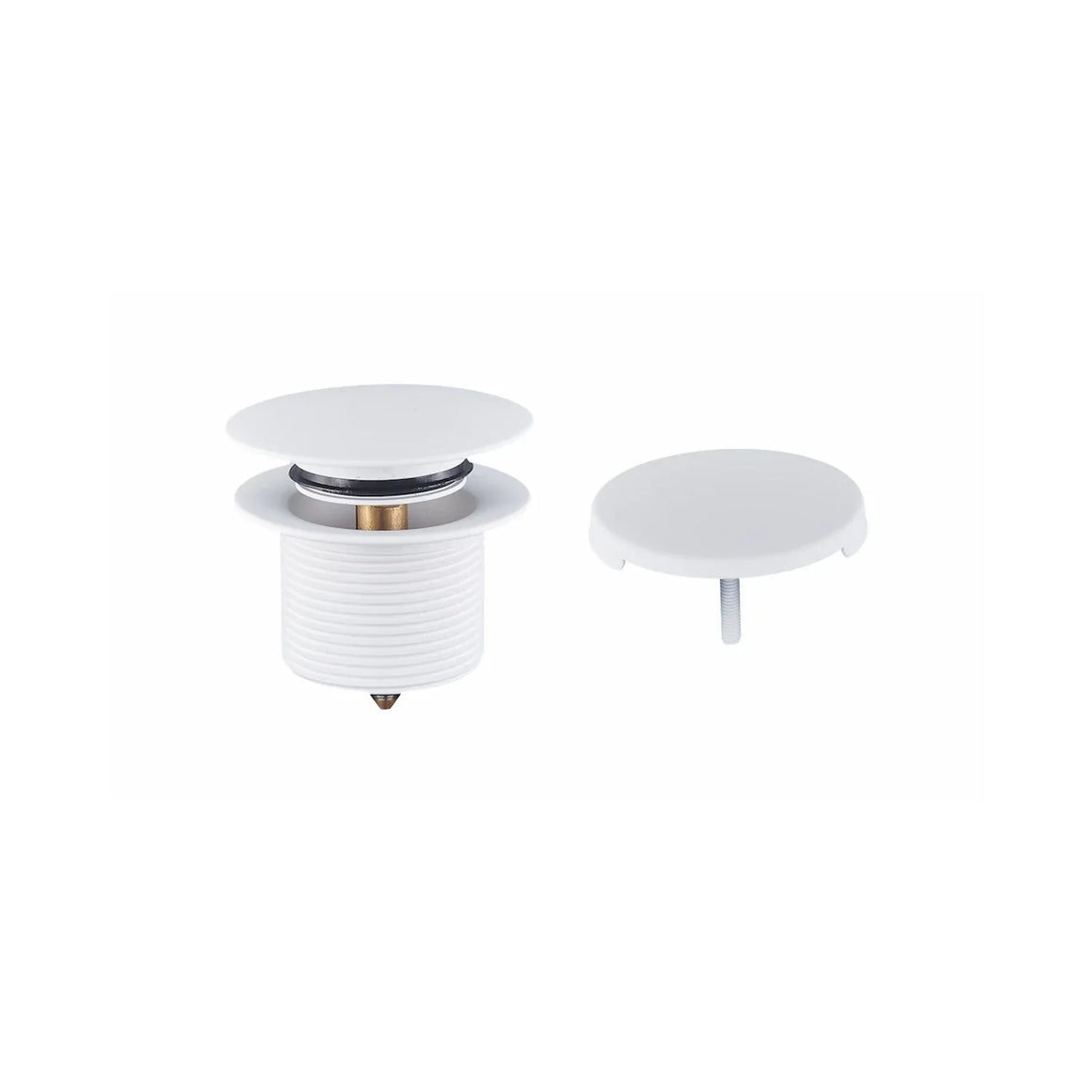 DutchLine Afvoerplug Met Overloop Voor Bad – Mat wit
