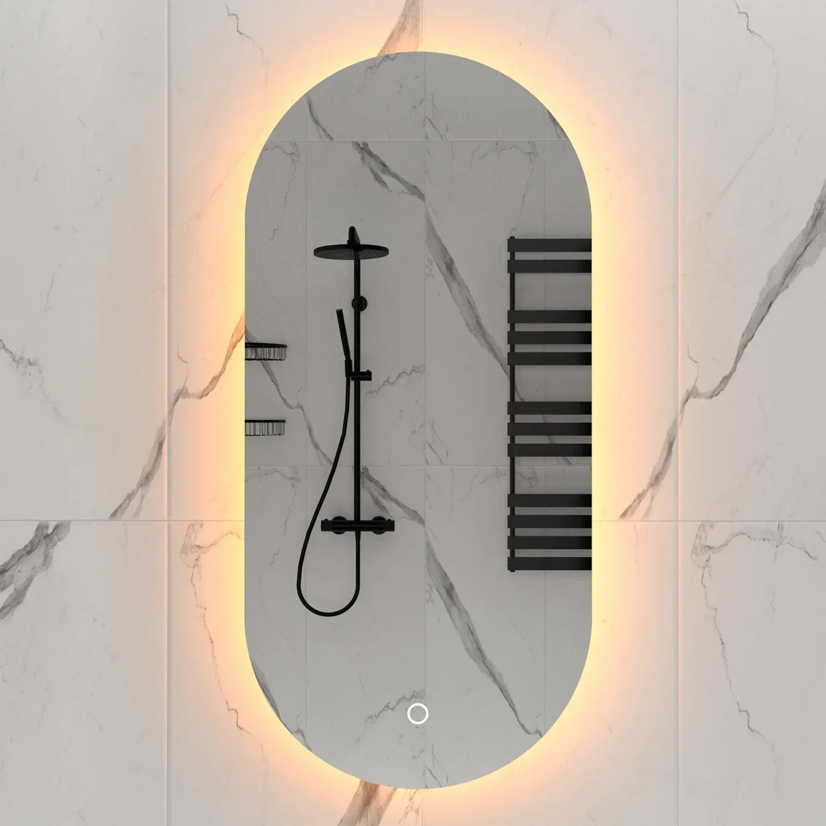 DutchLine Alura Ovaal Luxe Indirecte LED Spiegel - 45