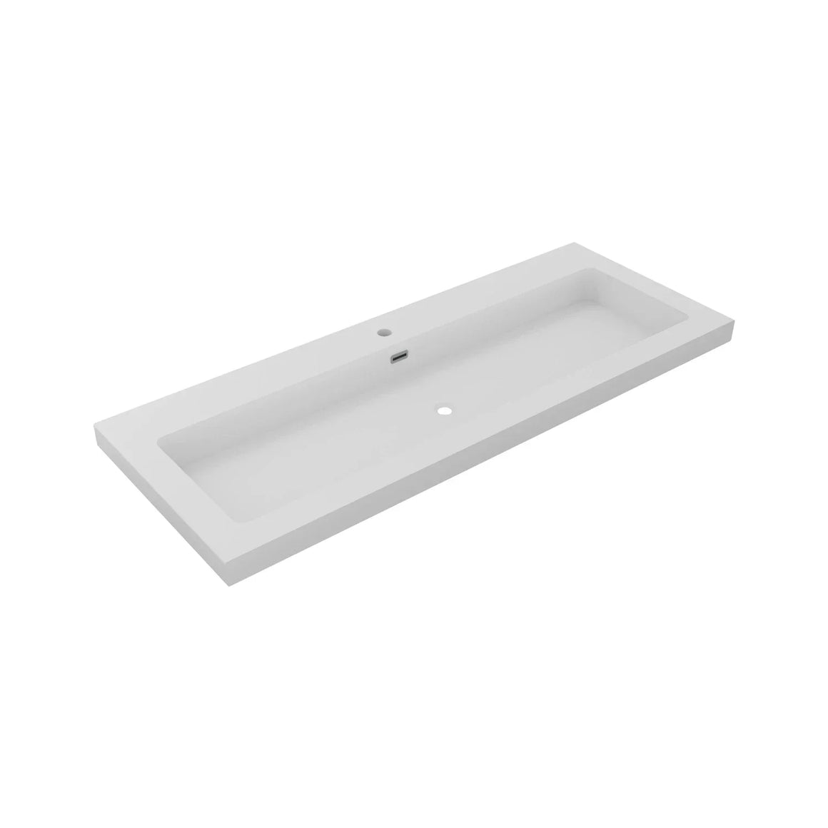 DutchLine Atlanta Wastafel 120 - Mat Wit - 1 Kraangat