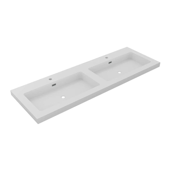 Meuble lavabo Atlanta 140 double vasque - 2 trous de robinetterie