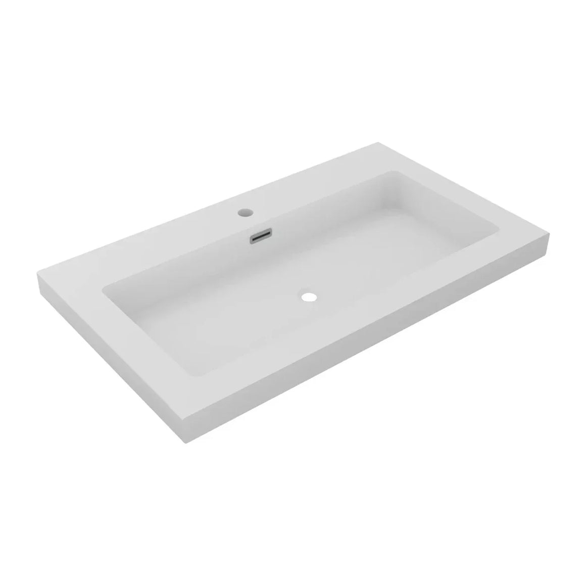 DutchLine Atlanta Wastafel 80 - Mat Wit - 1 Kraangat