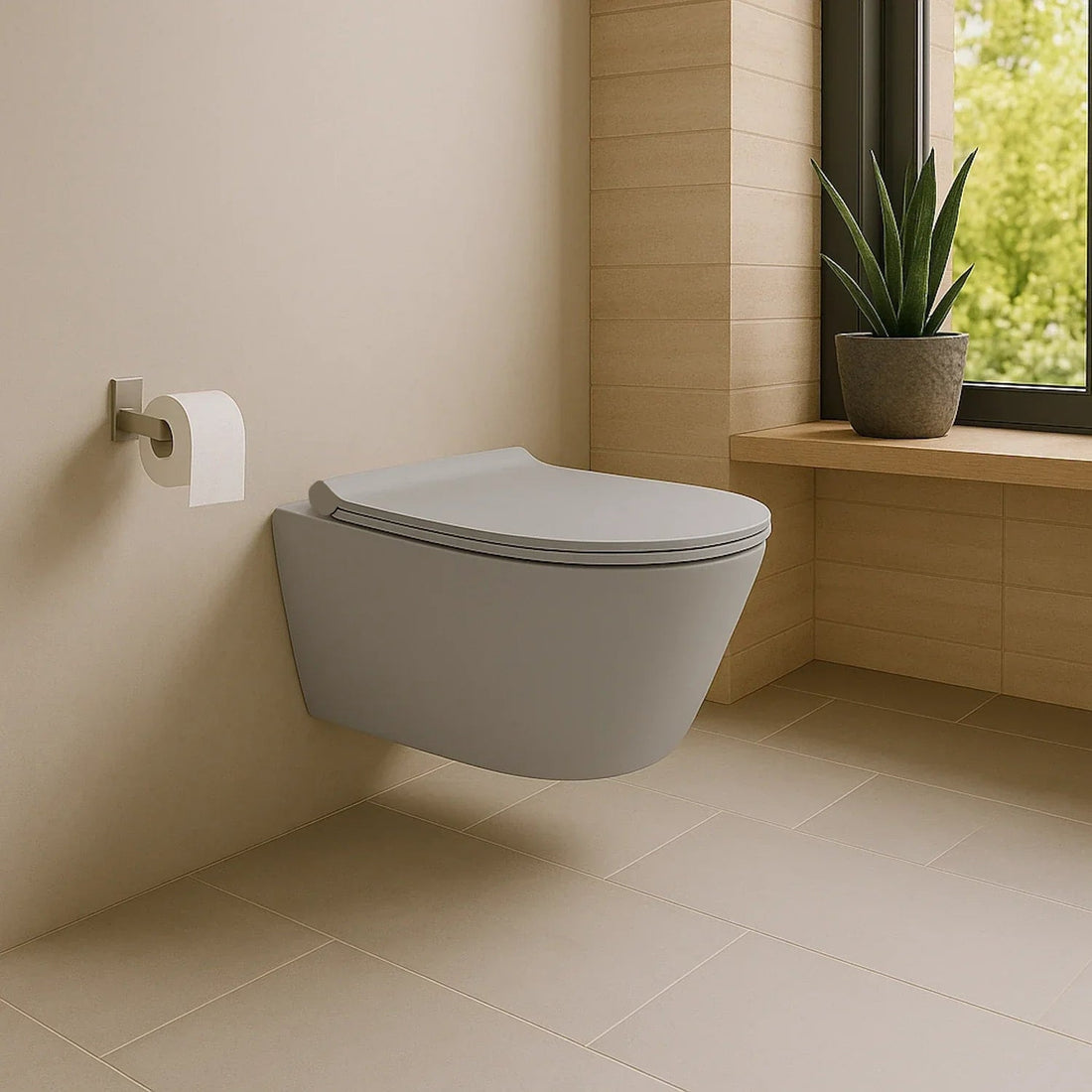 DutchLine Avva hangtoilet mat grijs sfeerfoto
