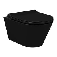DutchLine Avva hangtoilet met bidet mat zwart productfoto