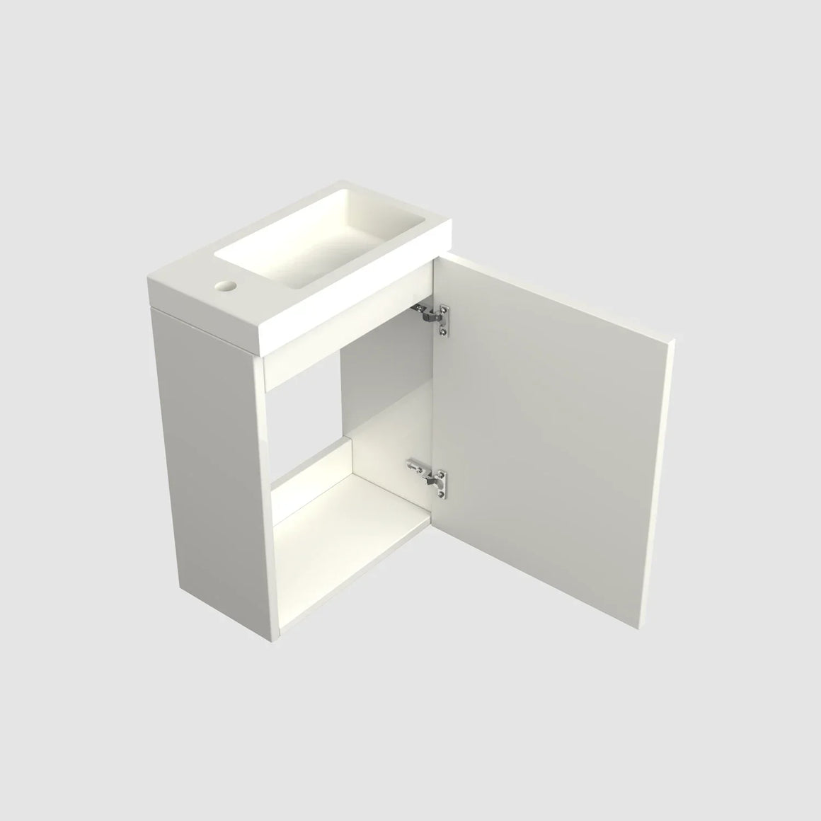Dutchline Badmeubel Onderkast – Glans Wit – 36x18cm – 1 Deur (Links/Rechts)