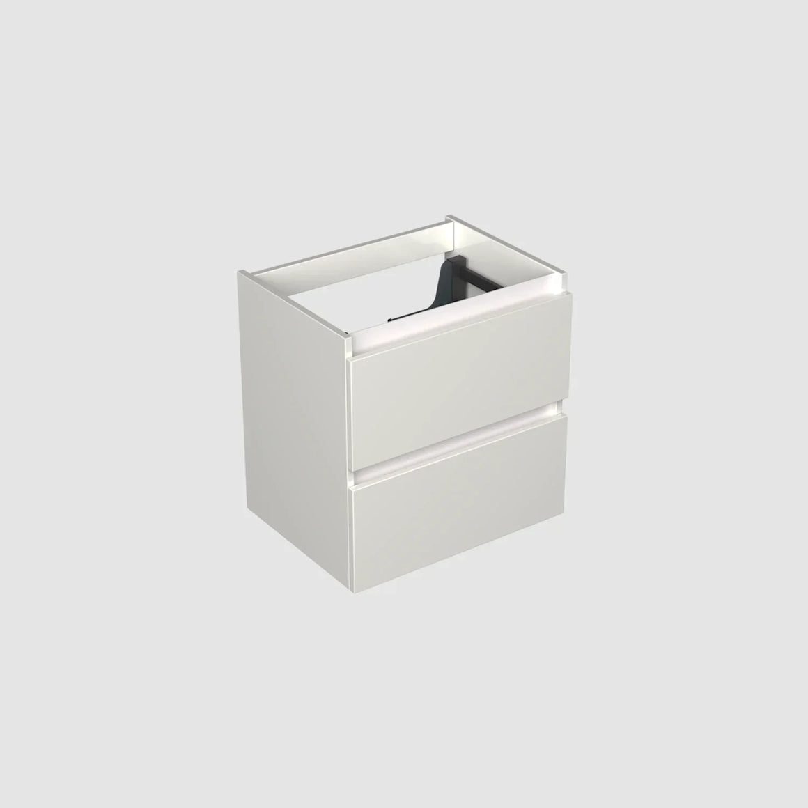 Dutchline Badmeubel Onderkast – Glans Wit – 60x46cm – 2 Lades – 1 Uitsparing